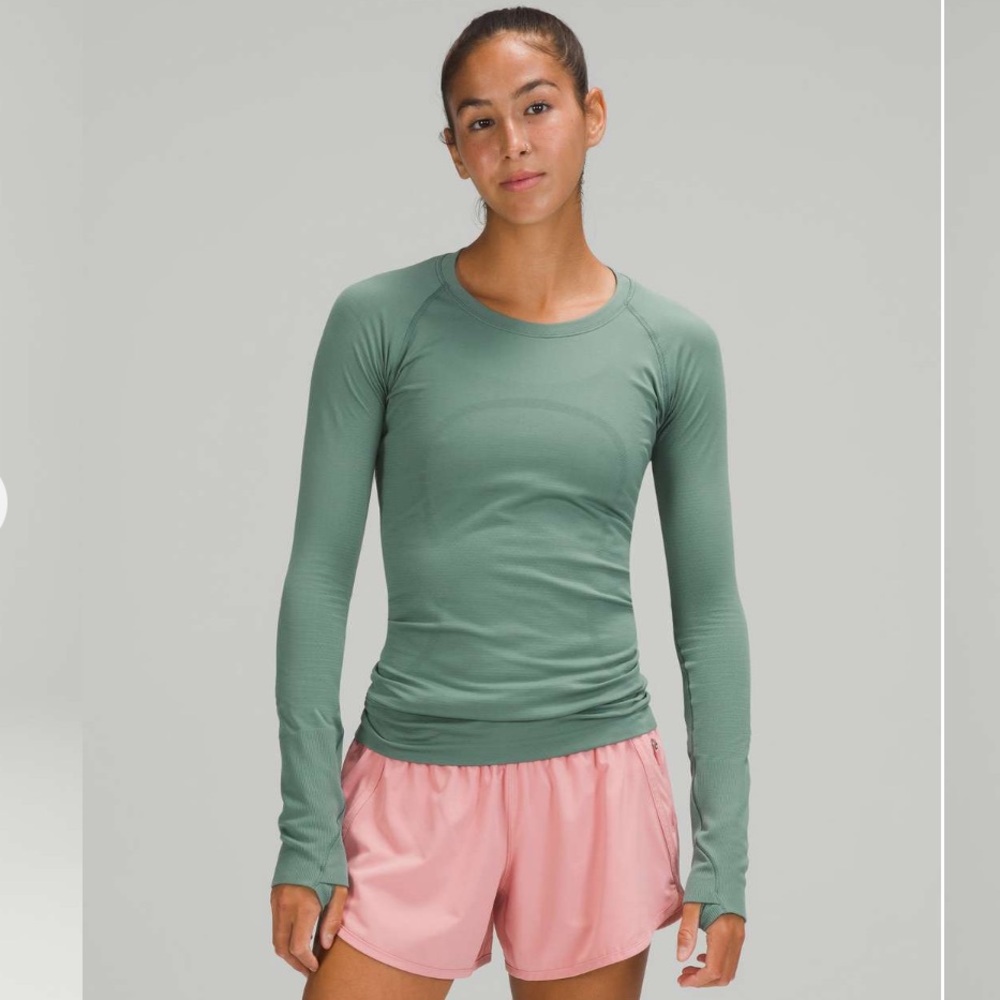 Lululemon Swiftly Tech Long Sleeve in Tidewater Teal - Size 16